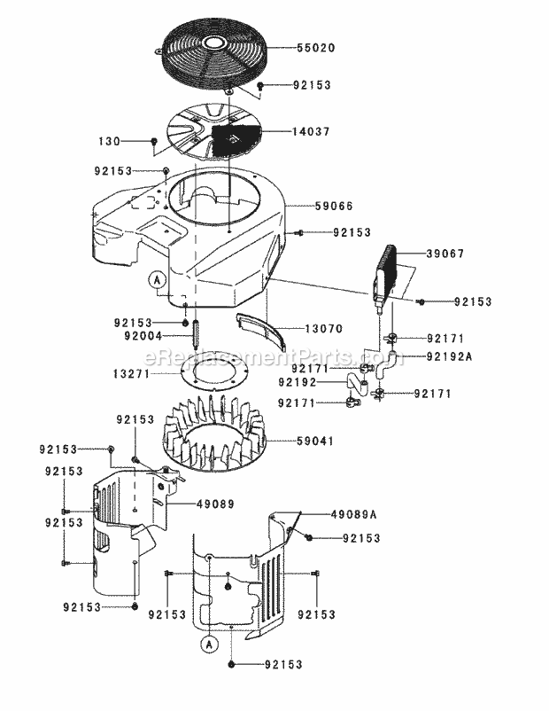 Fx1000v-As00 Cooling Equipment Diagram and Parts List for M72-KW 53AI8CTZ750 Cub Cadet Sprayer